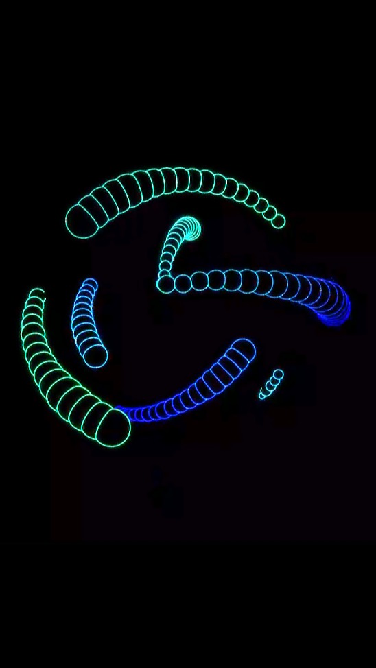 Space Worms: an original tube render by Holospace 3D.